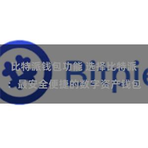 比特派钱包功能 选择比特派：最安全便捷的数字资产钱包