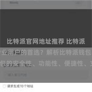 比特派官网地址推荐 比特派钱包为何是专业用户的首选？解析比特派钱包的安全性、功能性、便捷性、支持性等优势。