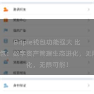 Bitpie钱包功能强大 比特派钱包：数字资产管理生态进化，无限可能！
