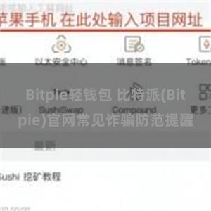 Bitpie轻钱包 比特派(Bitpie)官网常见诈骗防范提醒