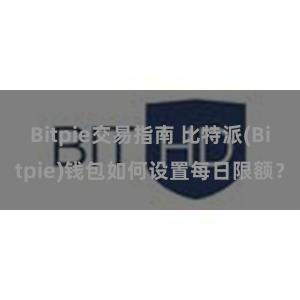 Bitpie交易指南 比特派(Bitpie)钱包如何设置每日限额？