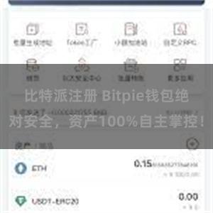 比特派注册 Bitpie钱包绝对安全，资产100%自主掌控！