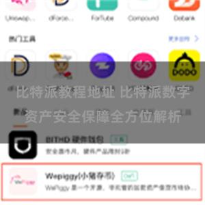 比特派教程地址 比特派数字资产安全保障全方位解析