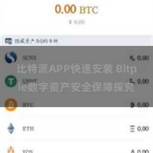 比特派APP快速安装 Bitpie数字资产安全保障探究