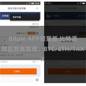 Bitpie APP轻量版 比特派钱包转账指南：BTC/ETH/TRX