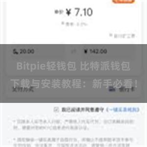 Bitpie轻钱包 比特派钱包下载与安装教程：新手必看！