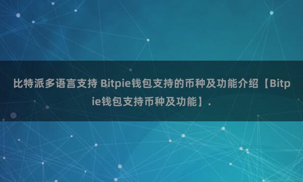 比特派多语言支持 Bitpie钱包支持的币种及功能介绍【Bitpie钱包支持币种及功能】.
